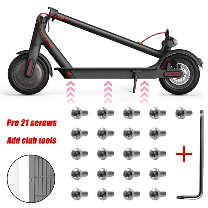 21Pcs Bottom Battery Cover Screws For M365 Pro Electric Scooter Screws With Stainless Steel Installation Wrench Repair Parts 
21Pcs Bottom Battery Cover Screws For M365 Pro Electric Scooter Screws With Stainless Steel Installation Wrench Repair Parts