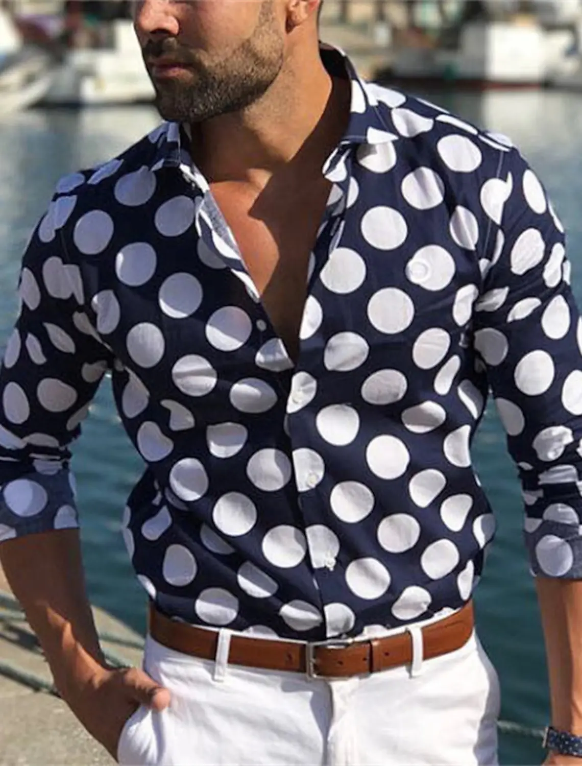 Summer Men's Shirt Hawaiian Shirt Button Up Shirt Long Sleeve Graphic Polka Dot Turndown Outdoor Street Button-Down Apparel
Summer Men's Shirt Hawaiian Shirt Button Up Shirt Long Sleeve Graphic Polka Dot Turndown Outdoor Street Button-Down Apparel