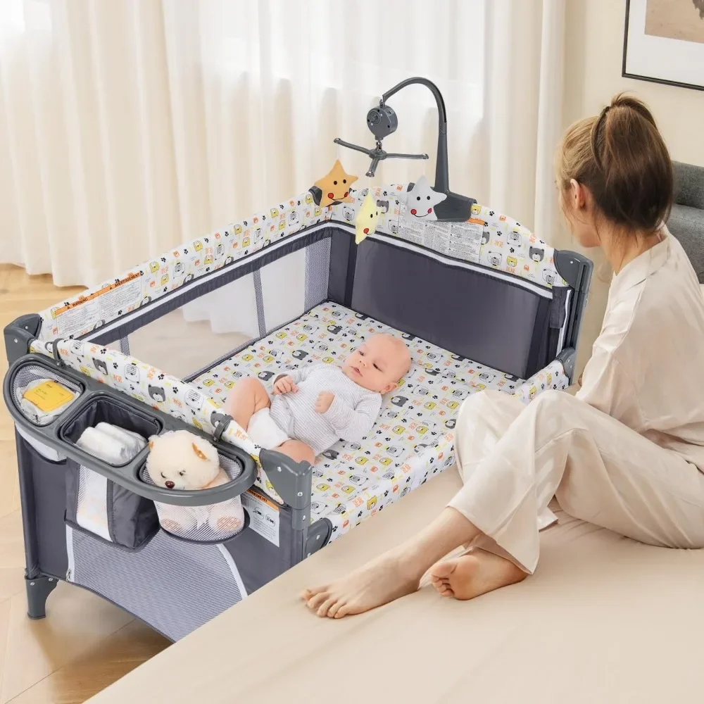 Multifunctional Baby Crib - Convertible Foldable Bed with Detachable Changing Table, Portable Co-Sleeper for Infants
Multifunctional Baby Crib - Convertible Foldable Bed with Detachable Changing Table, Portable Co-Sleeper for Infants