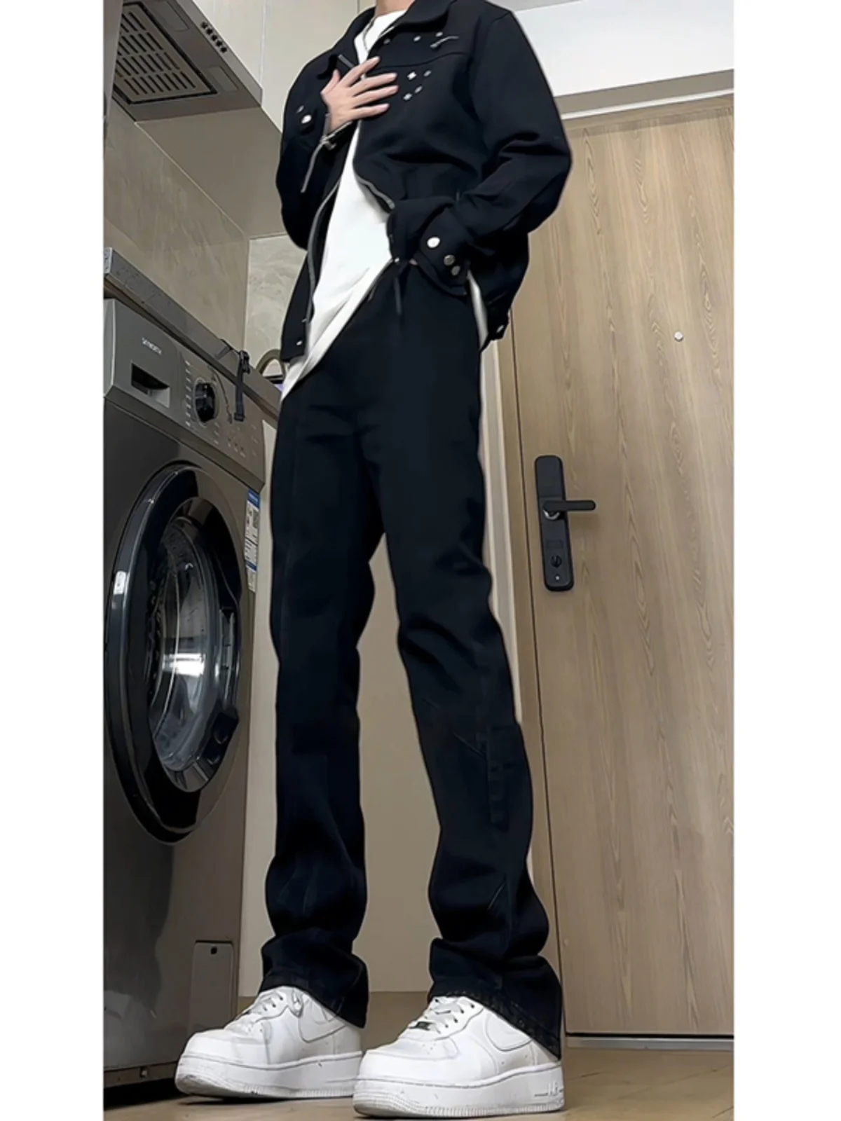 Джинсы Cleanfit Deconstructed Patchwork для мужчин: свободные брюки-буткат в стиле High Street, американский повседневный стиль, весенний тренд
Джинсы Cleanfit Deconstructed Patchwork для мужчин: свободные брюки-буткат в стиле High Street, американский повседневный стиль, весенний тренд