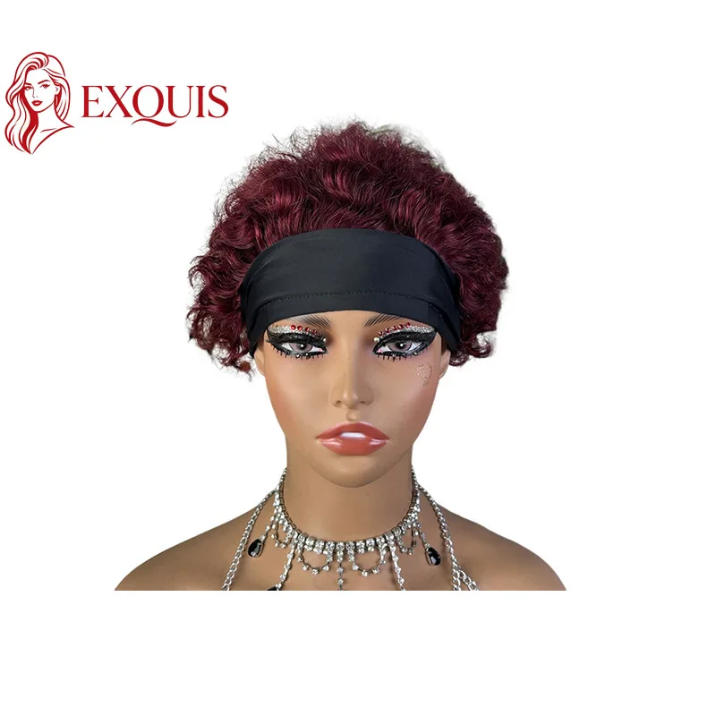 99j#27#Short Afro Short Curly Headband Human Hair 6 Inch Full Machine Wig Brazilian Virgin Remy Tangle Soft for Women Daily Use
99j#27#Short Afro Short Curly Headband Human Hair 6 Inch Full Machine Wig Brazilian Virgin Remy Tangle Soft for Women Daily Use