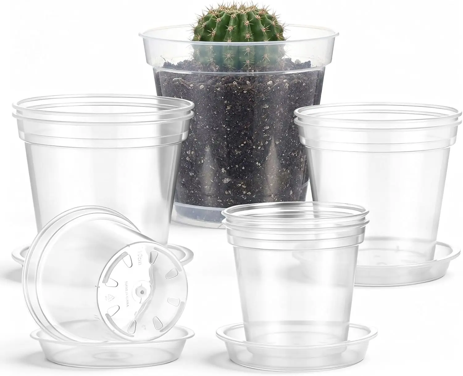 12 Pack Clear Nursery Pot Plastic Nursery Pot Large Plant with Drainage Holes for Root Health Indoor Outdoor (Multiple S
12 Pack Clear Nursery Pot Plastic Nursery Pot Large Plant with Drainage Holes for Root Health Indoor Outdoor (Multiple S