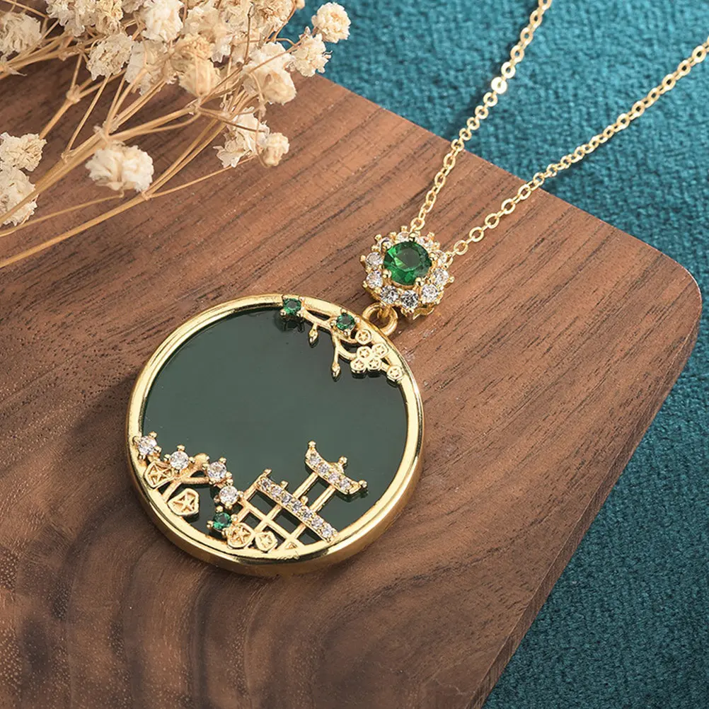 1Pcs Chalcedony Pendant Smooth Round Safe to Wear Delicate Chinese Style Necklace Fashion Neck Chain Elegant Woman Neck Decor
1Pcs Chalcedony Pendant Smooth Round Safe to Wear Delicate Chinese Style Necklace Fashion Neck Chain Elegant Woman Neck Decor