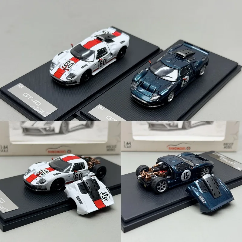RhinoModel 1:64 GT40 White / Metallic Green Diecast Model Car
RhinoModel 1:64 GT40 White / Metallic Green Diecast Model Car