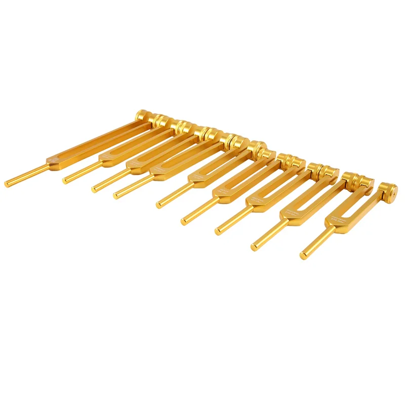 ABPP-9 Pcs Tuning Forks Set With Hammers For Healing, Sound Therapy, Meditation, Yoga,Reliever Stress Durable Easy Install ,Gold
ABPP-9 Pcs Tuning Forks Set With Hammers For Healing, Sound Therapy, Meditation, Yoga,Reliever Stress Durable Easy Install ,Gold