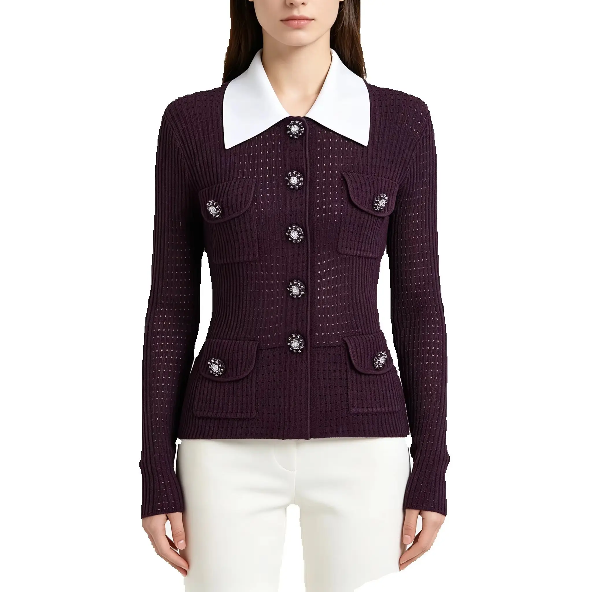 25324 High Quality Spring Autumn Women's Commuting Zipper Knitted Top Jacket Round Neck Long Sleeve
25324 High Quality Spring Autumn Women's Commuting Zipper Knitted Top Jacket Round Neck Long Sleeve