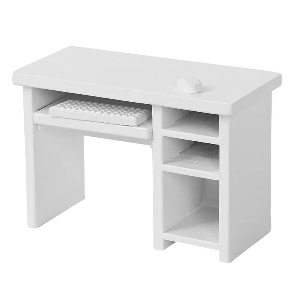 1Set Miniature Dollhouse Computer Desk Office Table White 1:12 Scale Realistic Furniture Prop Accessory Mouse Keyboard Stool
1Set Miniature Dollhouse Computer Desk Office Table White 1:12 Scale Realistic Furniture Prop Accessory Mouse Keyboard Stool