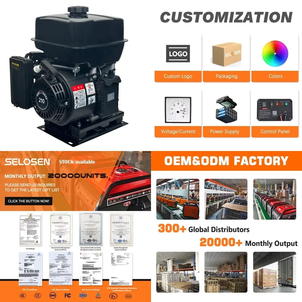 SELOSEN 24V 1600W 1800w Electric Vehicle DC Range Extender Generator 25v 65A Electric Three-wheel Four-wheel Car
SELOSEN 24V 1600W 1800w Electric Vehicle DC Range Extender Generator 25v 65A Electric Three-wheel Four-wheel Car