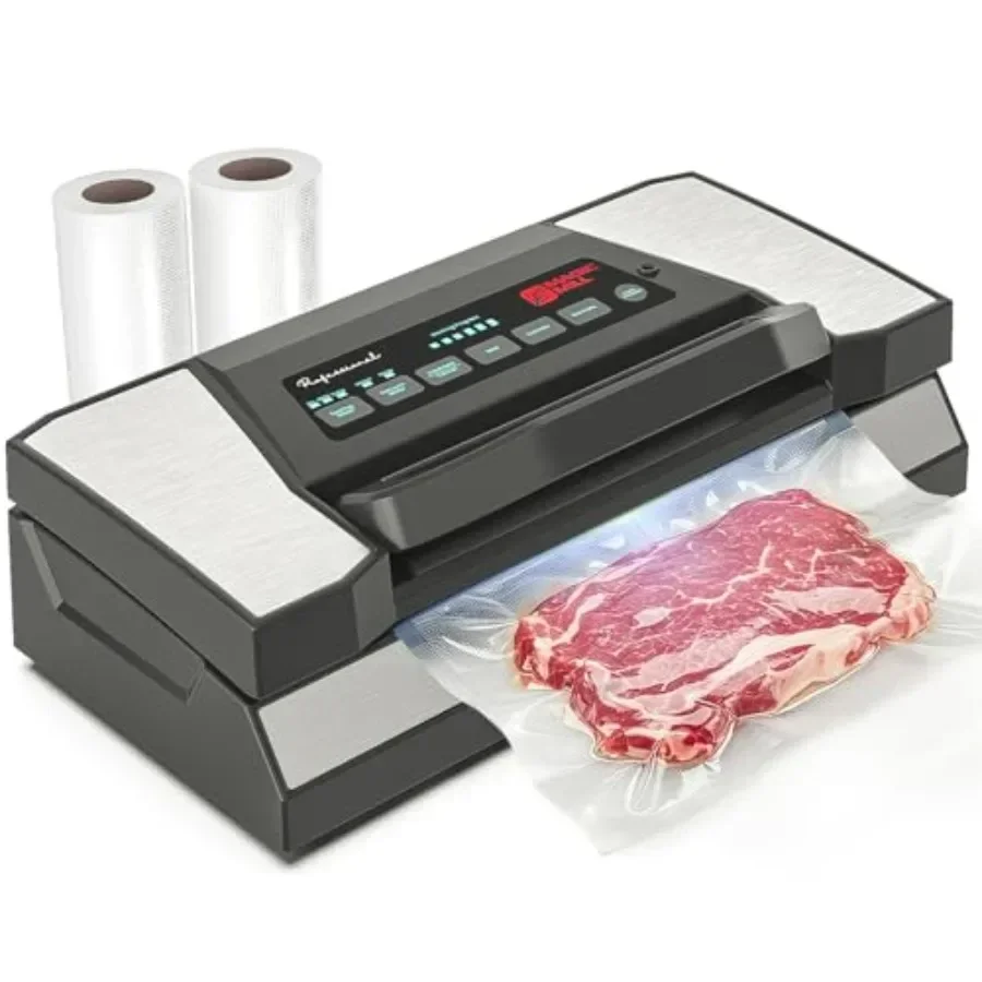 Professional Vacuum Sealer Machine Pro with New Patent Handle MVS-5181 for Food Bags Marinate Bowls and Meal Packing Cannister
Professional Vacuum Sealer Machine Pro with New Patent Handle MVS-5181 for Food Bags Marinate Bowls and Meal Packing Cannister