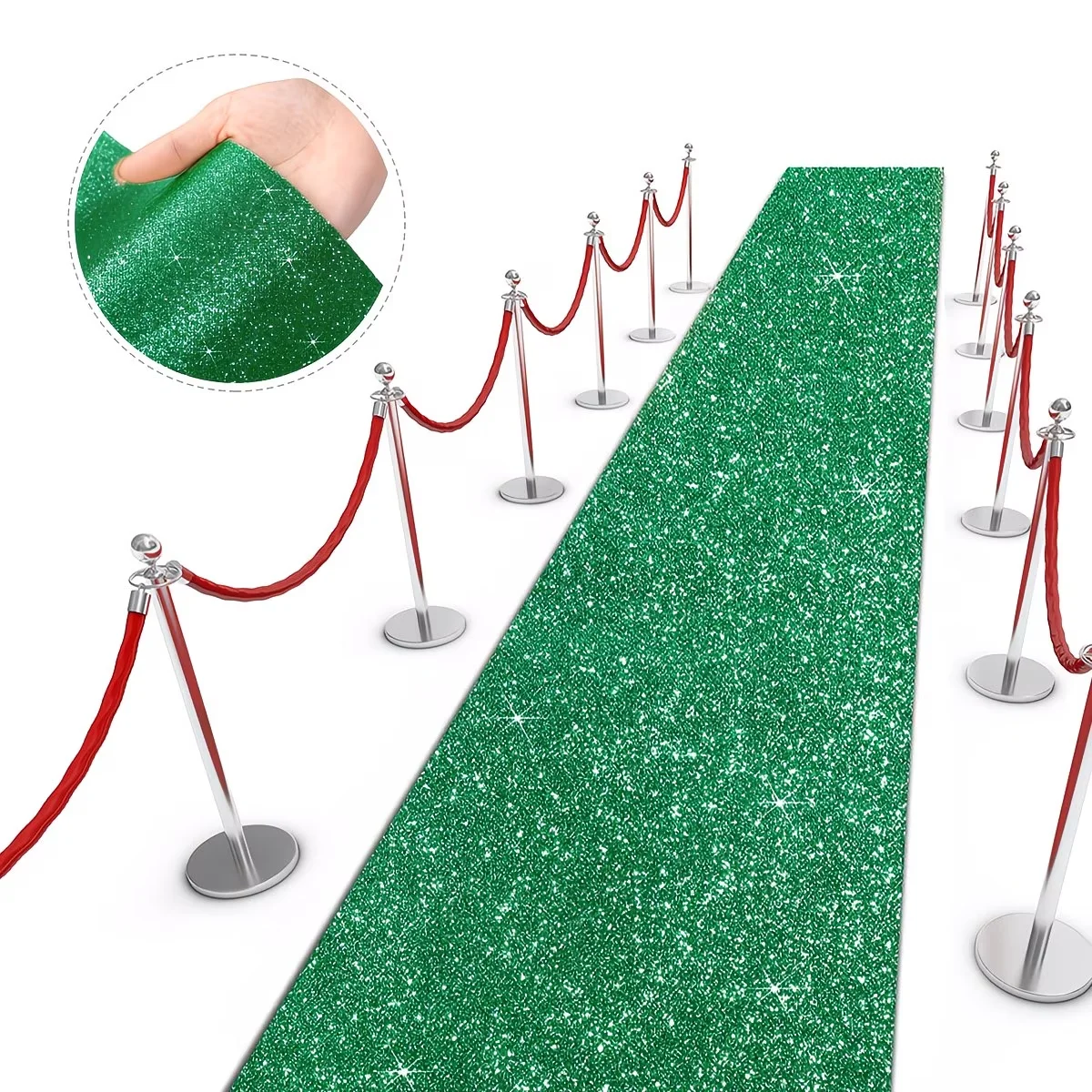 Green sequin carpet, suitable for outdoor or indoor weddings and garden parties, festivals and ceremonies
Green sequin carpet, suitable for outdoor or indoor weddings and garden parties, festivals and ceremonies