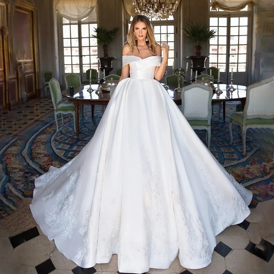 Plus Size Wedding Dresses Ball Gown Off The Shoulder Lace Bridal Gown Saudi Arabia Dubai Islamic Vestido De Noiva Customized
Plus Size Wedding Dresses Ball Gown Off The Shoulder Lace Bridal Gown Saudi Arabia Dubai Islamic Vestido De Noiva Customized