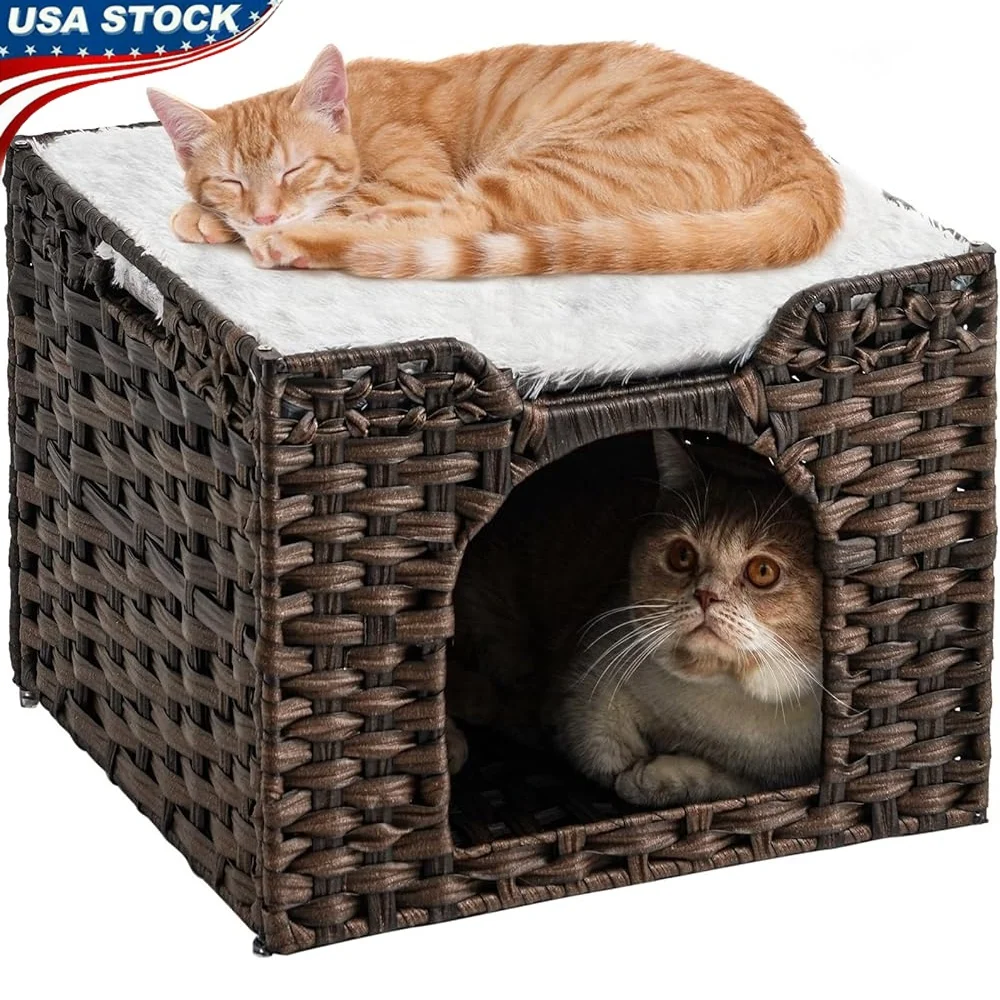 Handwoven Cat Cave Indoor Pet Hideout Spacious Sturdy Cat Bed Durable Foldable Portable Assembly Cozy Den
Handwoven Cat Cave Indoor Pet Hideout Spacious Sturdy Cat Bed Durable Foldable Portable Assembly Cozy Den