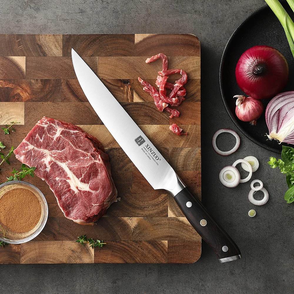 XINZUO Carving Knife 8.2 inch Stainless Steel Sharp Meat Slicing Knife for Kitchen Cooking with Exquisite Gift Box Yu Series
XINZUO Carving Knife 8.2 inch Stainless Steel Sharp Meat Slicing Knife for Kitchen Cooking with Exquisite Gift Box Yu Series