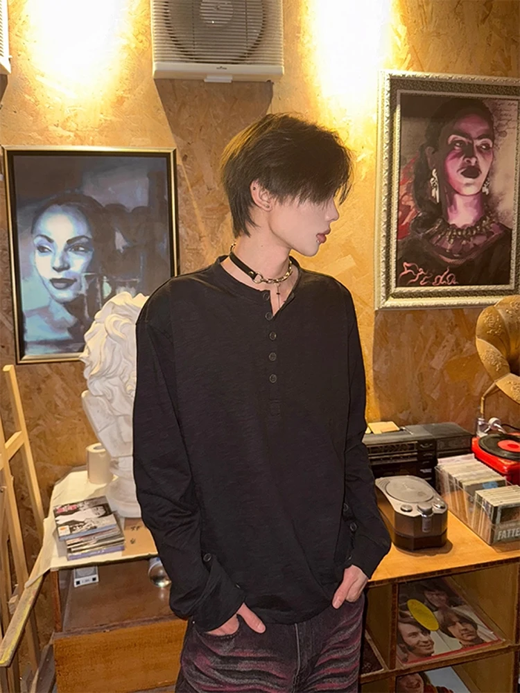 Bla Cleanfit Футболка с длинным светом с воротником Генри, мужская ранняя осень Base irt, американская модная тяжелая толстовка
Bla Cleanfit Футболка с длинным светом с воротником Генри, мужская ранняя осень Base irt, американская модная тяжелая толстовка