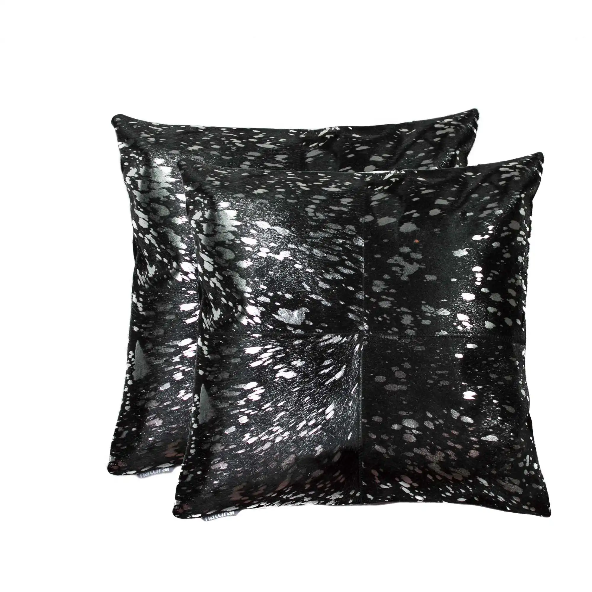 18 inch square silver black torino style decorative pillow set of two
18 inch square silver black torino style decorative pillow set of two