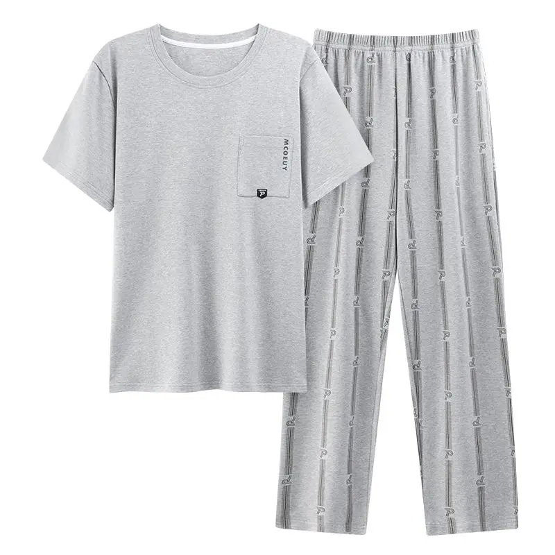 Новые летние пижамные комплекты 2026 года: мужские пижамы из 100% хлопка с коротким рукавом и длинными брюками, корейский свободный крой, домашняя одежда для мужчин
Новые летние пижамные комплекты 2026 года: мужские пижамы из 100% хлопка с коротким рукавом и длинными брюками, корейский свободный крой, домашняя одежда для мужчин