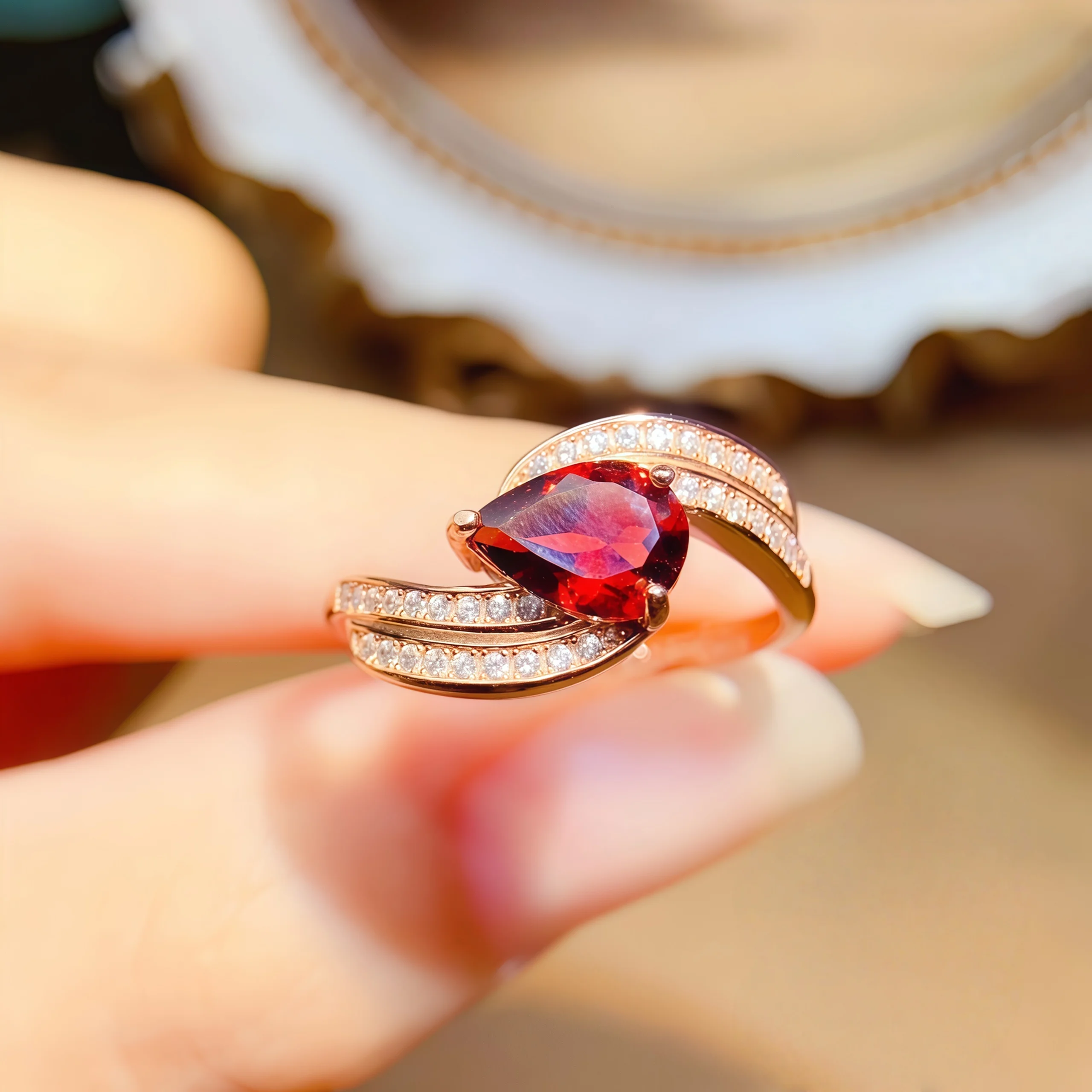 6*8mm Natural Garnet Ring Real S925 Sterling Silver Certificate Fashion Trend Design Fine Charm Weddins Jewelry for Women FS
6*8mm Natural Garnet Ring Real S925 Sterling Silver Certificate Fashion Trend Design Fine Charm Weddins Jewelry for Women FS
