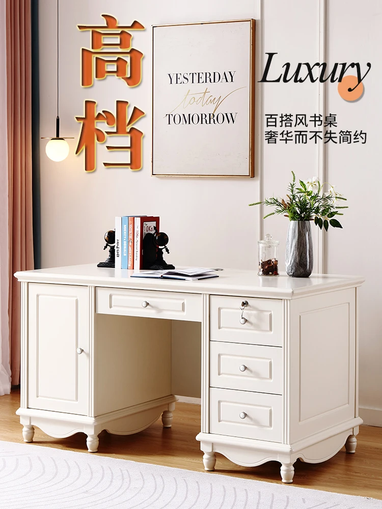 Изделие может быть изготовлено по индивидуальному заказу. Стол для спальни, маленький компьютерный стол из массива дерева белого цвета, стол для кабинета, домашний стол в европейском стиле
Изделие может быть изготовлено по индивидуальному заказу. Стол для спальни, маленький компьютерный стол из массива дерева белого цвета, стол для кабинета, домашний стол в европейском стиле