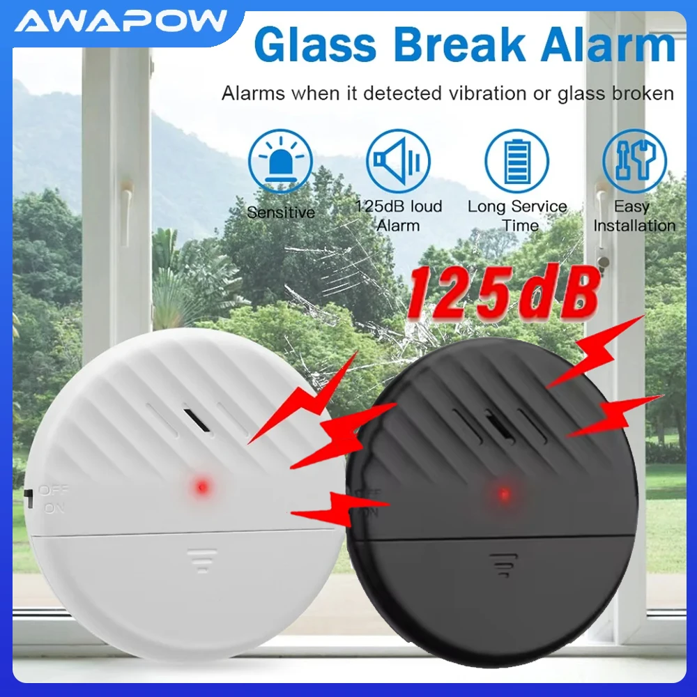 Awapow Wireless Window Door Vibration Sensor 125dB Glass Break Vibration Burglar Sensor Alarm Home Safety Alarm Detector System
Awapow Wireless Window Door Vibration Sensor 125dB Glass Break Vibration Burglar Sensor Alarm Home Safety Alarm Detector System