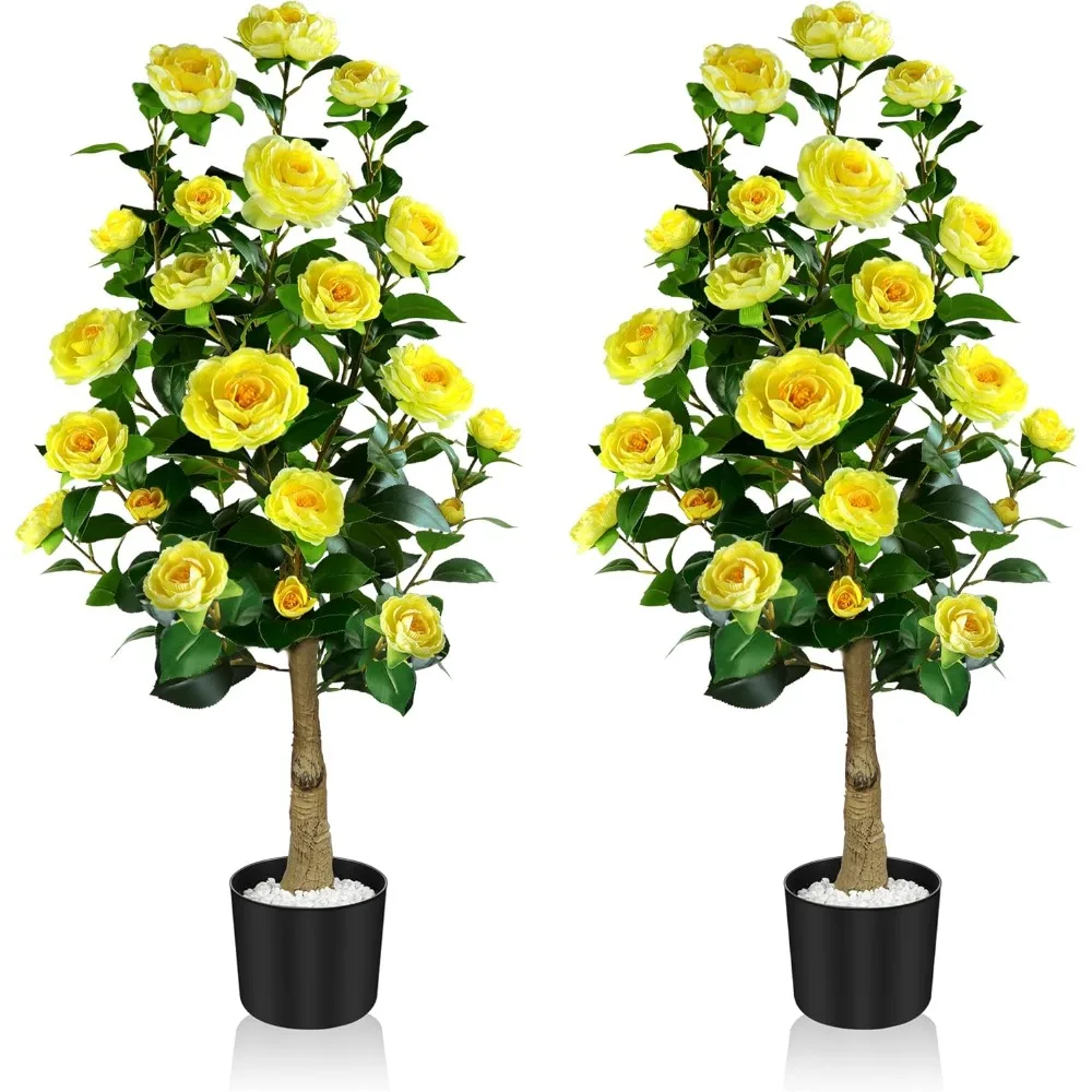 Artificial Camellia Tree 39", 2 Pack Artificial Plants & Flower Outdoor, 3.25 FT Large Fake Plant in Pot, Artificials Flowers
Artificial Camellia Tree 39", 2 Pack Artificial Plants & Flower Outdoor, 3.25 FT Large Fake Plant in Pot, Artificials Flowers