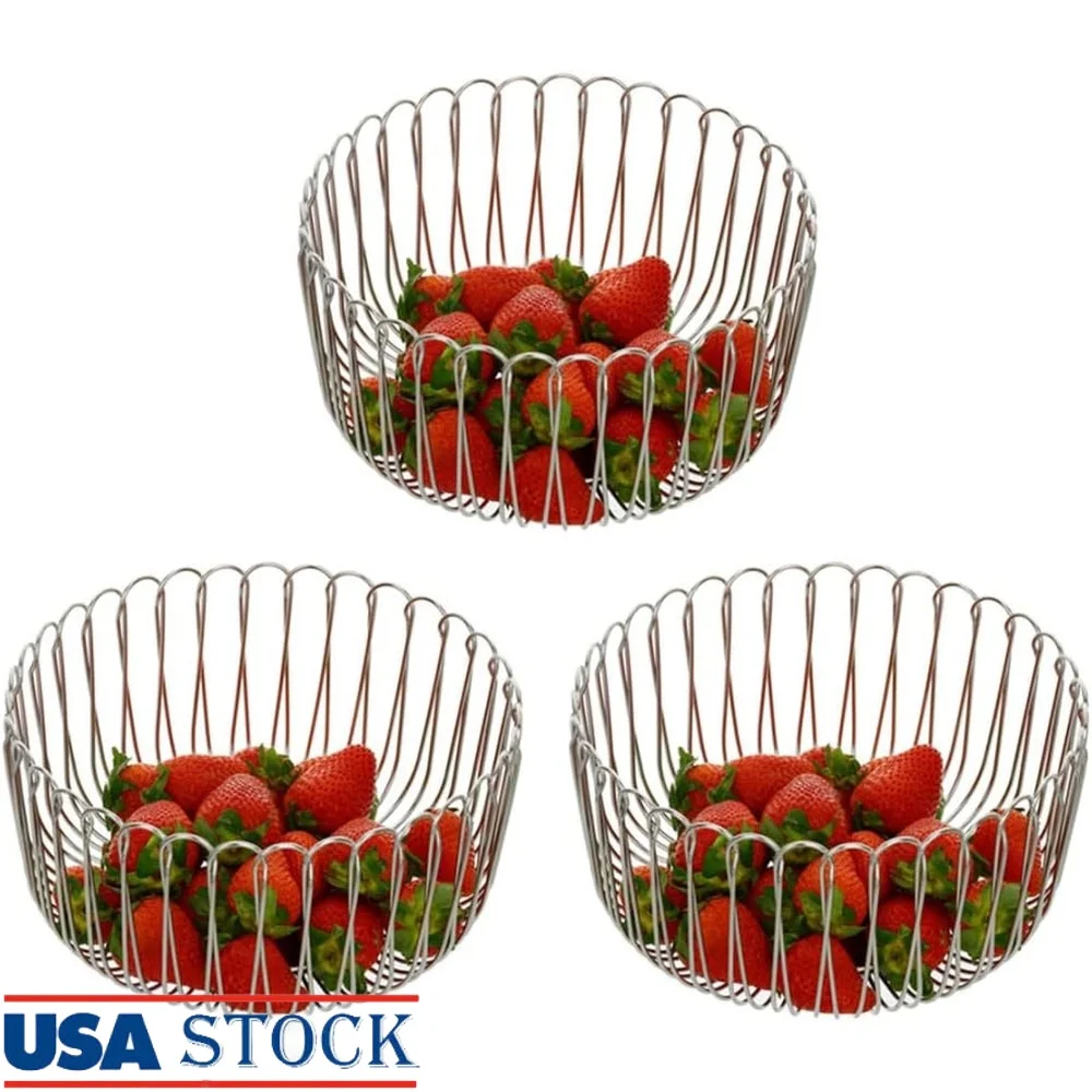 Stainless Steel Fruit Basket Bowl Decorative Kitchen Counter Storage Multi Purpose Serving Platter Lightweight Space Saving
Stainless Steel Fruit Basket Bowl Decorative Kitchen Counter Storage Multi Purpose Serving Platter Lightweight Space Saving