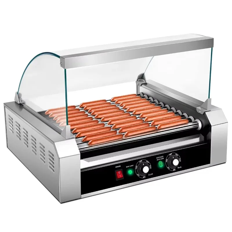 Commercial Stainless Steel 11 Pipe Hot Dog Sausage Roaster with Glass Cover Automatic Tem-Control Hot Dog Grill Machine
Commercial Stainless Steel 11 Pipe Hot Dog Sausage Roaster with Glass Cover Automatic Tem-Control Hot Dog Grill Machine