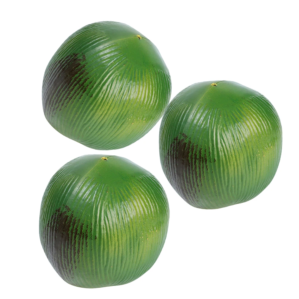 3 Pcs Simulated Coconut Decoration Coconuts Shredded Chunks Flakes Palm Tree Artificial Fruit Sweetened 
3 Pcs Simulated Coconut Decoration Coconuts Shredded Chunks Flakes Palm Tree Artificial Fruit Sweetened
