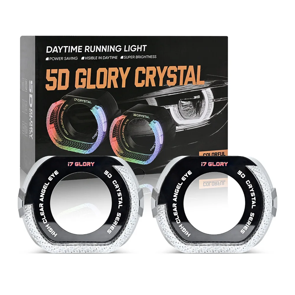 The new 3-inch lens can be used with 5D angel eye LED daytime running light WRGB Bluetooth control color-changing turn signal
The new 3-inch lens can be used with 5D angel eye LED daytime running light WRGB Bluetooth control color-changing turn signal