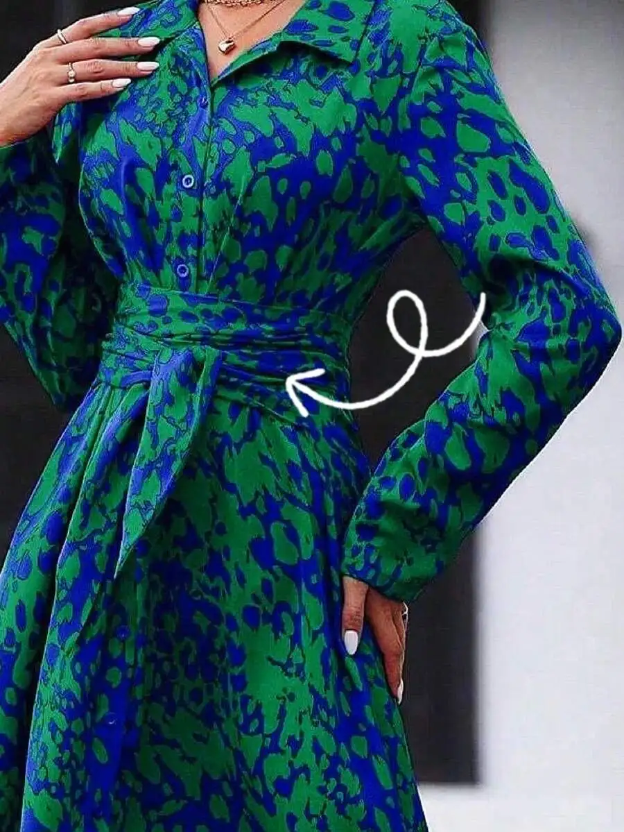 Plus Size Women Leopard Print Lapel Collar Long Sleeve Shirt Dress With Waist Tie
Plus Size Women Leopard Print Lapel Collar Long Sleeve Shirt Dress With Waist Tie
