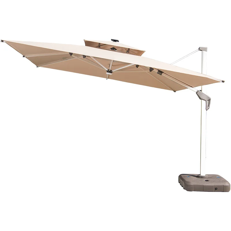 Outdoor Large Roman Offset Umbrella with Built-in LED Lights, Waterproof Sun Canopy for Backyard Villa
Outdoor Large Roman Offset Umbrella with Built-in LED Lights, Waterproof Sun Canopy for Backyard Villa