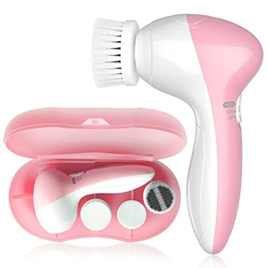 Electric Facial Cleansing Brush for Women, 3-in-1 Face Cleanser and Exfoliator Brush with 3 Brush Heads, 2 Speeds, Waterproof S
Electric Facial Cleansing Brush for Women, 3-in-1 Face Cleanser and Exfoliator Brush with 3 Brush Heads, 2 Speeds, Waterproof S