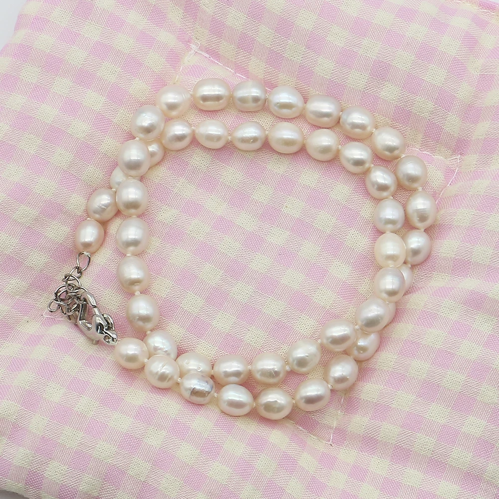 Elegant and Delicate Natural Freshwater White Rice-shaped Straight-hole Baroque Pearl Necklace Jewelry Accessories Material
Elegant and Delicate Natural Freshwater White Rice-shaped Straight-hole Baroque Pearl Necklace Jewelry Accessories Material