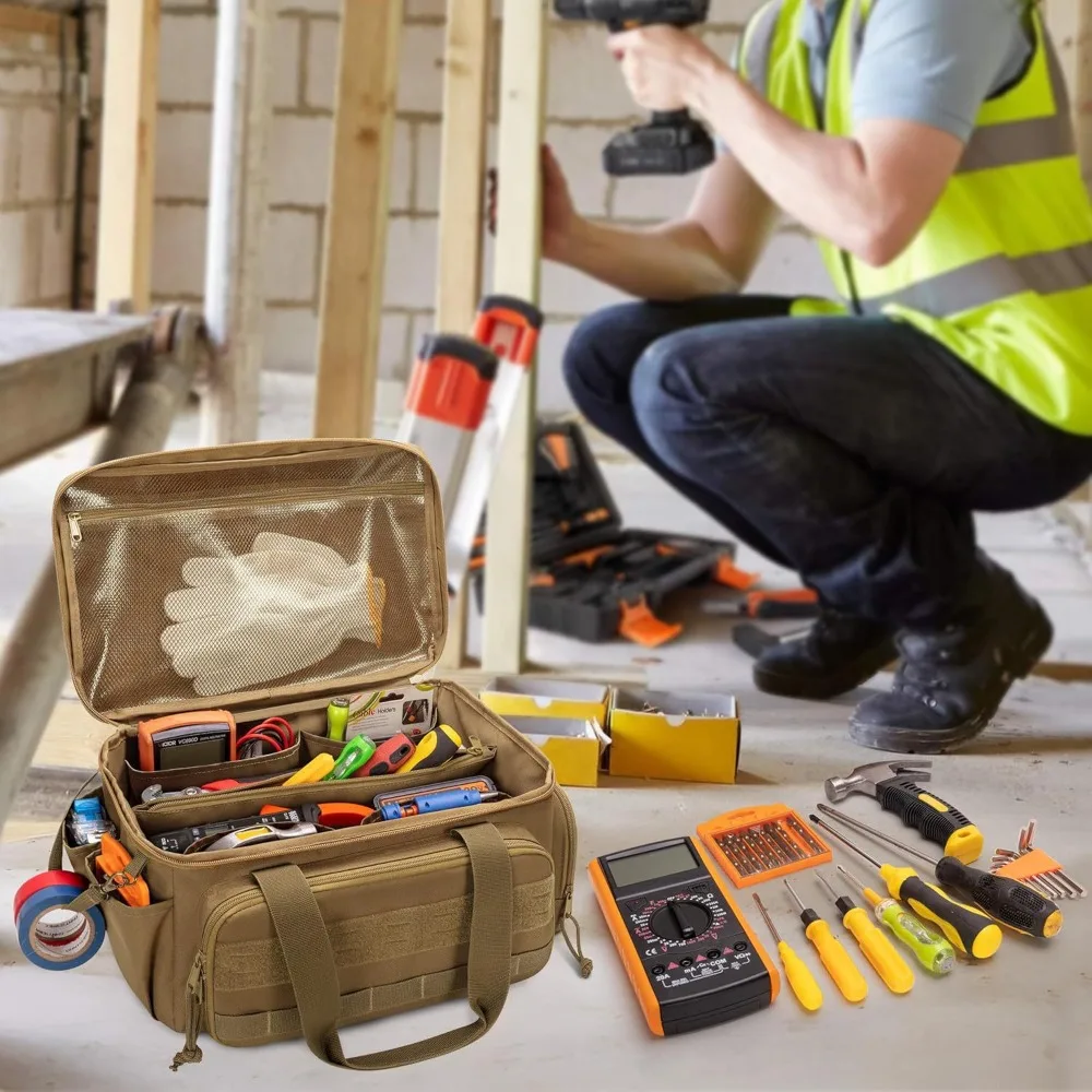 Multifunctional 14inch Tool Bag Thickened Large Capacity Waterproofed Wear-Resistant Toolkit MultiPocket Electrician Storage Bag
Multifunctional 14inch Tool Bag Thickened Large Capacity Waterproofed Wear-Resistant Toolkit MultiPocket Electrician Storage Bag