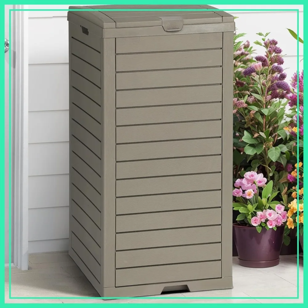 38 Gallon Outdoor Trash Can with Lid & Drip Tray, Waterproof Hideaway Garbage Bin for Patio, Backyard, Garden, Easy Assembly, Taupe
38 Gallon Outdoor Trash Can with Lid & Drip Tray, Waterproof Hideaway Garbage Bin for Patio, Backyard, Garden, Easy Assembly, Taupe