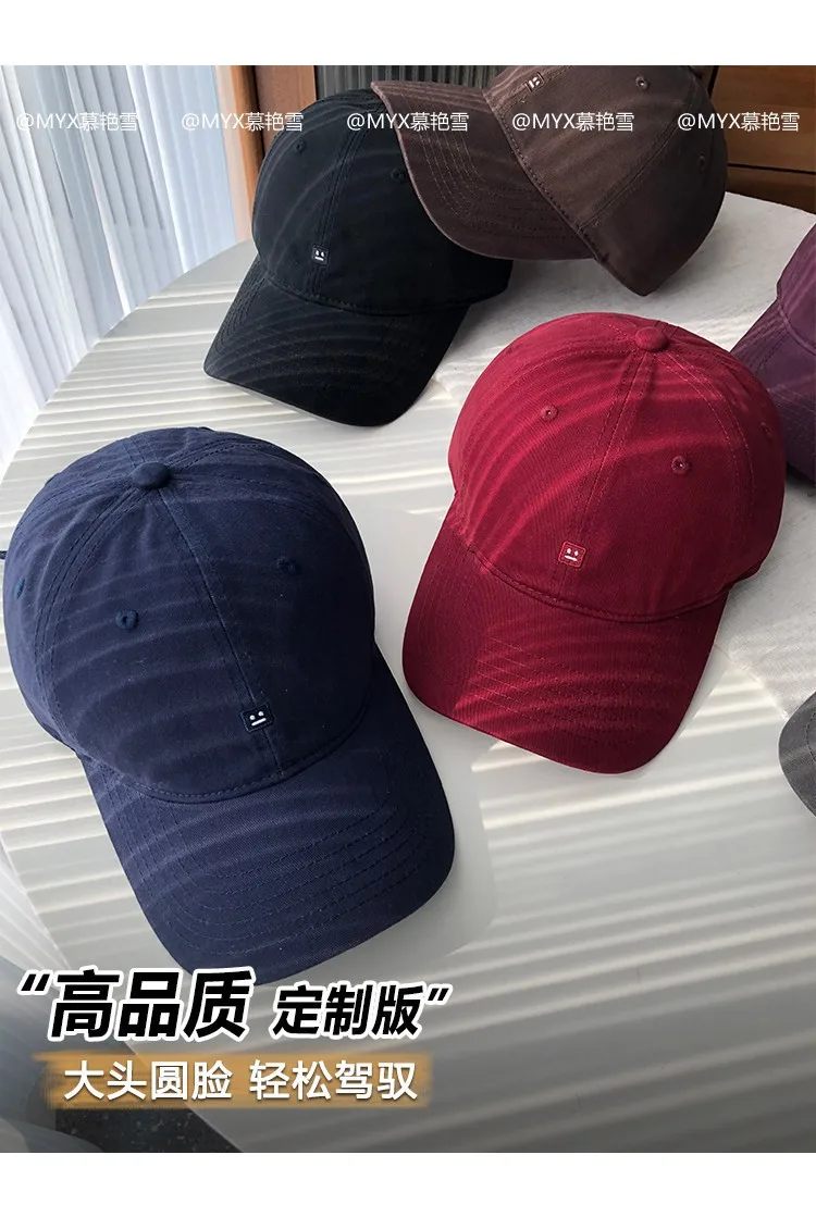 Women Men Smiley Face Embroidery Baseball Cap Soft Cotton Adjustable Snapback Hat Korean Style Casual Sun Visor Caps
Women Men Smiley Face Embroidery Baseball Cap Soft Cotton Adjustable Snapback Hat Korean Style Casual Sun Visor Caps