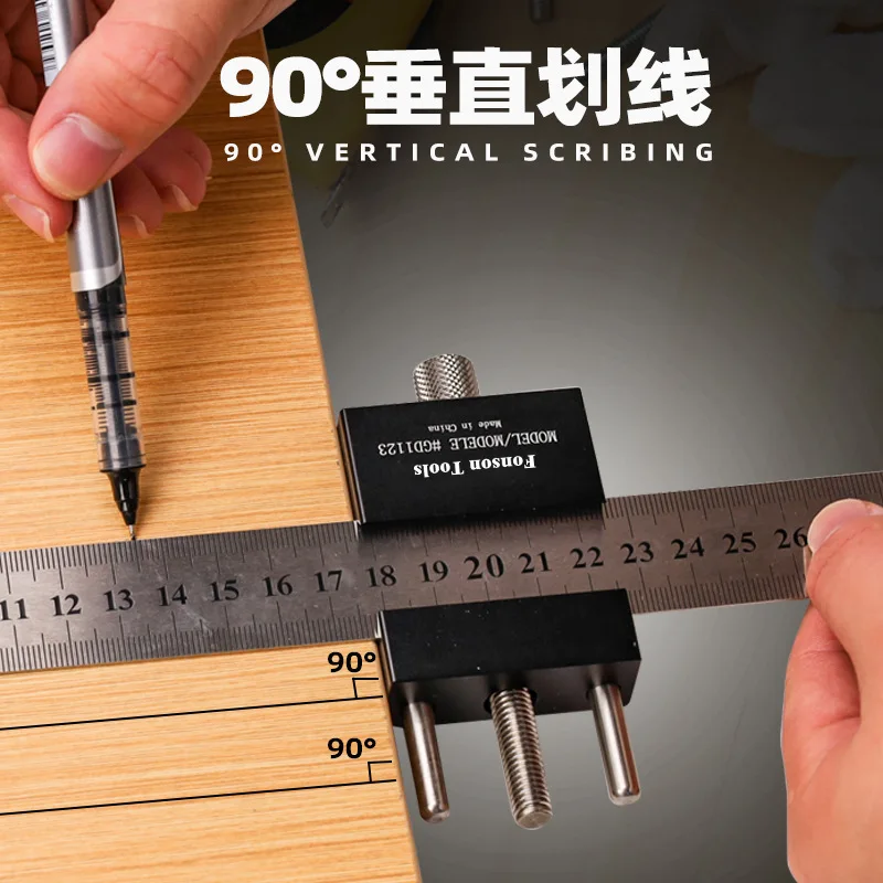 GD1123 Woodworking Scribing Gauge, Square Ruler, Wood Board Scriber, Carpenter Scriber
GD1123 Woodworking Scribing Gauge, Square Ruler, Wood Board Scriber, Carpenter Scriber