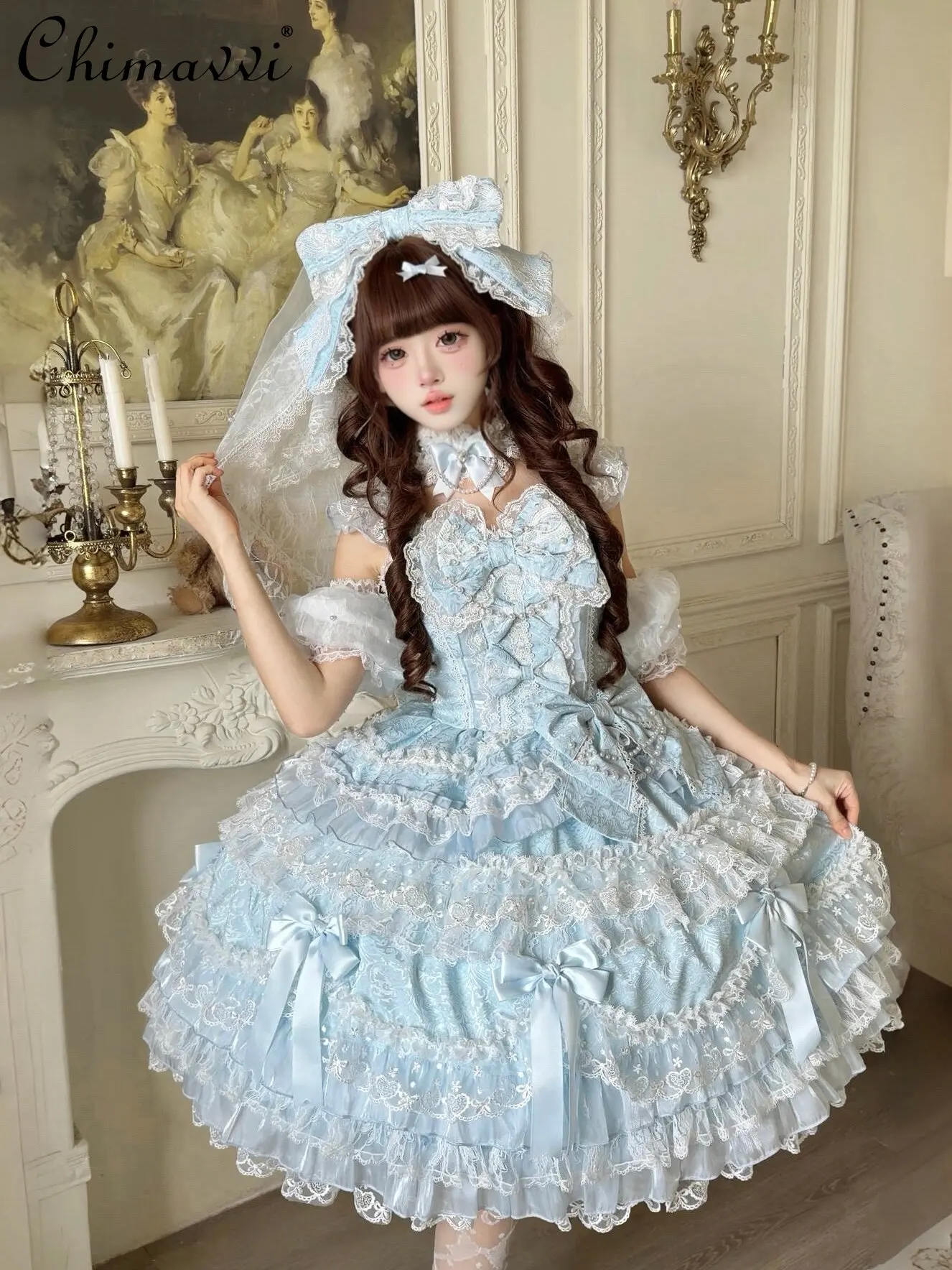 Original Design Lolita Dress Sweet Jsk Slip Dress Spring Summer New Super Fairy Sweet Bow High Waist Elegant Princess Dress
Original Design Lolita Dress Sweet Jsk Slip Dress Spring Summer New Super Fairy Sweet Bow High Waist Elegant Princess Dress