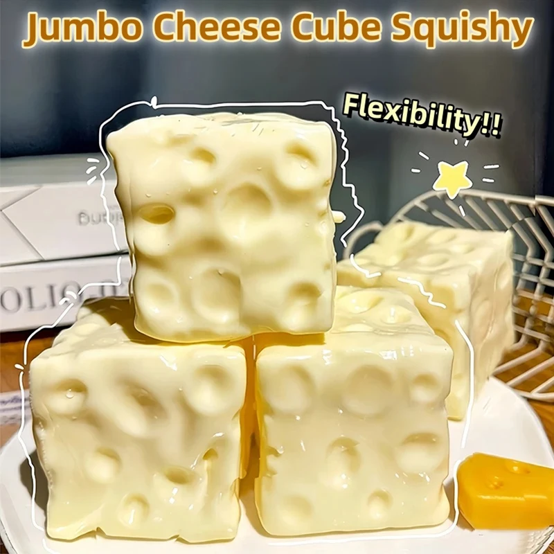 Jumbo Cheese Cube Squishy Stress Ball Toy Cheese Soft Non Rebound Squeeze Fidget Toy Adult Sensory Stress Relief Fidget Toy
Jumbo Cheese Cube Squishy Stress Ball Toy Cheese Soft Non Rebound Squeeze Fidget Toy Adult Sensory Stress Relief Fidget Toy