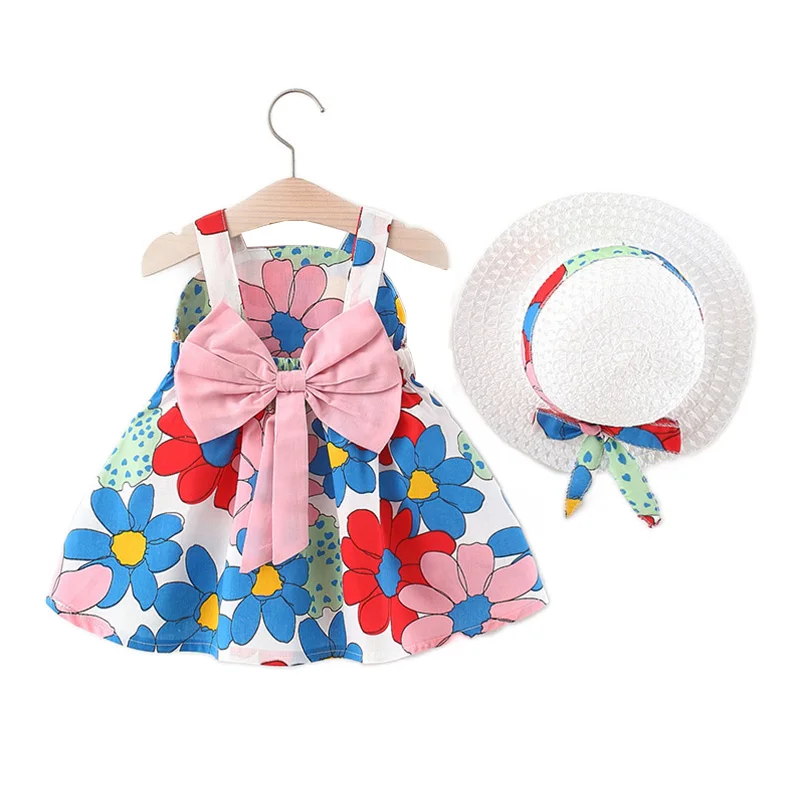 2022 Summer Newborn Baby Clothes Infant Girls Costume Kids Print Sleeveless Floral Beach Dress + Sunhat 2Pcs Vestido Infantil
2022 Summer Newborn Baby Clothes Infant Girls Costume Kids Print Sleeveless Floral Beach Dress + Sunhat 2Pcs Vestido Infantil