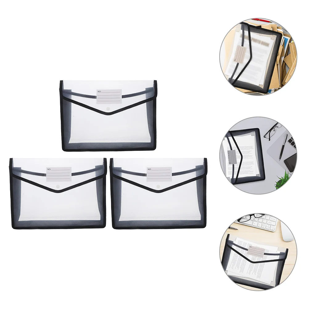 3 Pcs Waterproof File Bag Documents Transparent Zipper Portable Holder Pockets Organizer Bags
3 Pcs Waterproof File Bag Documents Transparent Zipper Portable Holder Pockets Organizer Bags