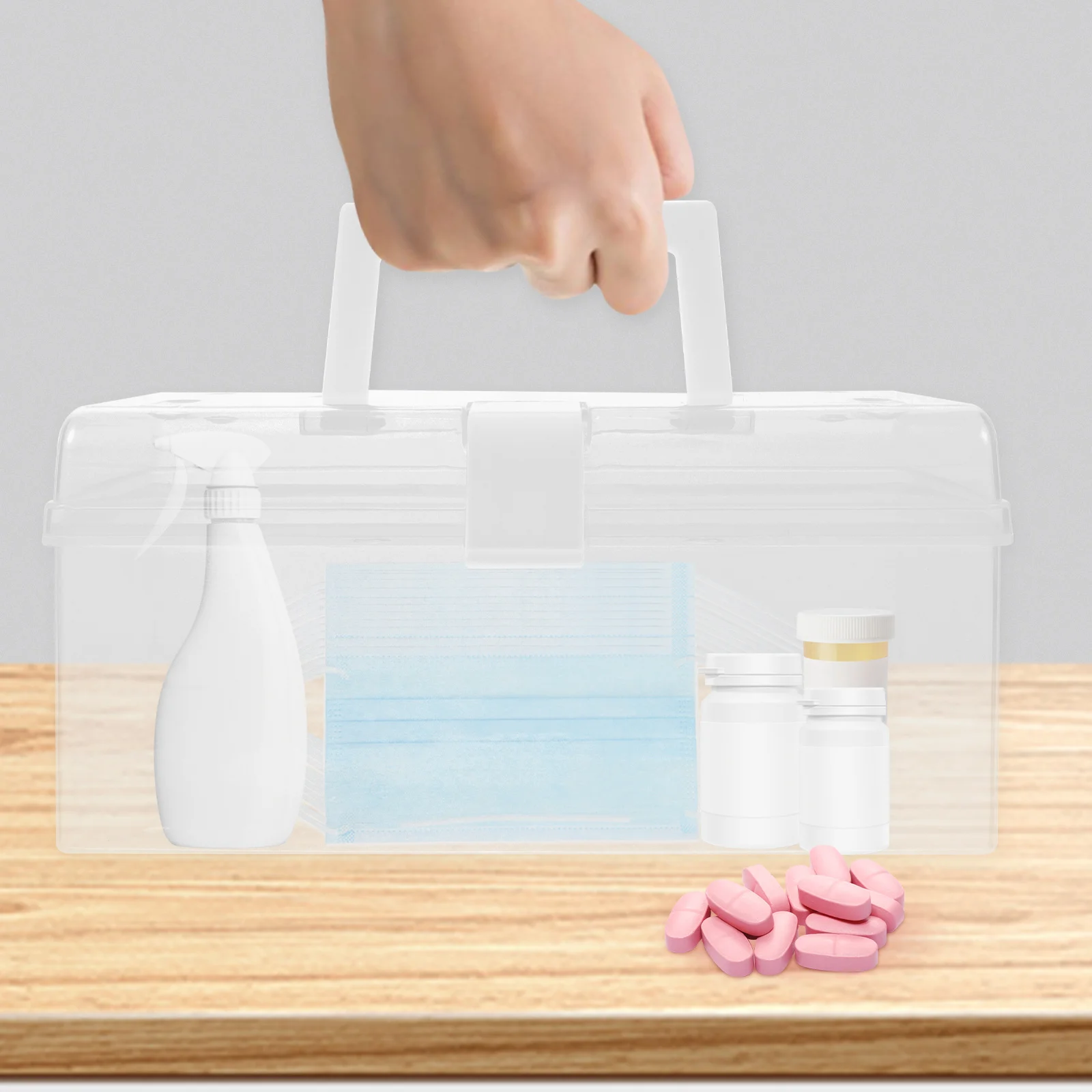 2pcs Clear Storage Box Lightweight Durable Plastic Multi-Function Large Capacity Portable Home Desktop Makeup Organizer Medicine
2pcs Clear Storage Box Lightweight Durable Plastic Multi-Function Large Capacity Portable Home Desktop Makeup Organizer Medicine