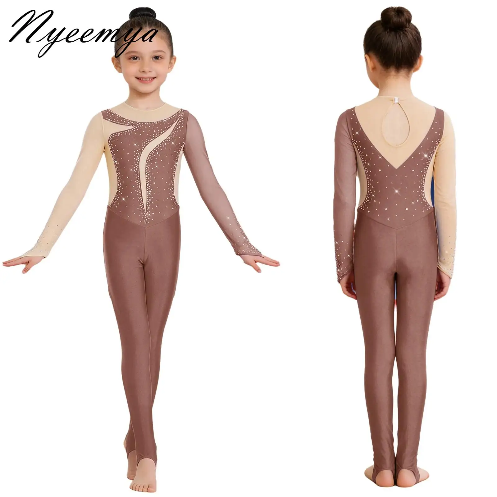 Teens Full Body Unitard Girls Artistic Gymnastics One-piece Jumpsuit Kids Long Sleeve Finger Holes Rhinestone Unitard Dancewear
Teens Full Body Unitard Girls Artistic Gymnastics One-piece Jumpsuit Kids Long Sleeve Finger Holes Rhinestone Unitard Dancewear