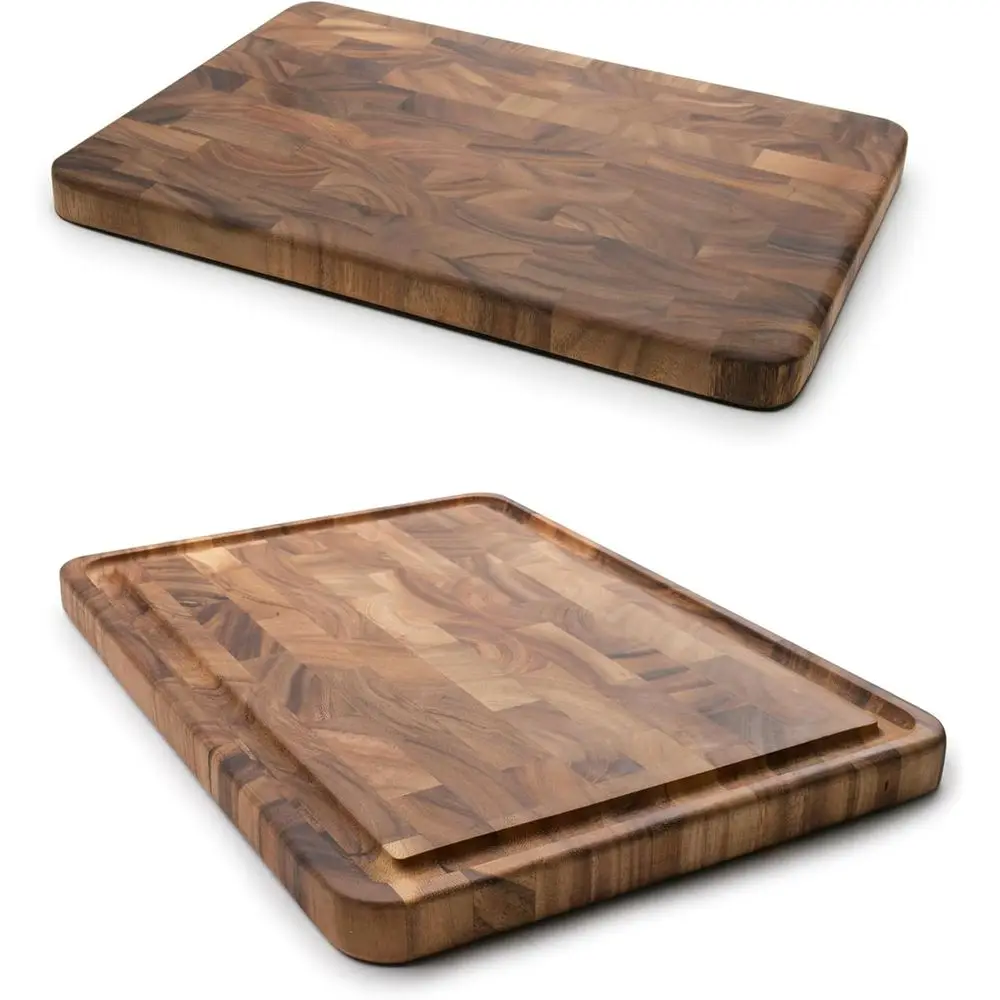 Large End Grain Prep Station and Large End Grain Prep Board With Juice Channel Set, Acacia Wood
Large End Grain Prep Station and Large End Grain Prep Board With Juice Channel Set, Acacia Wood