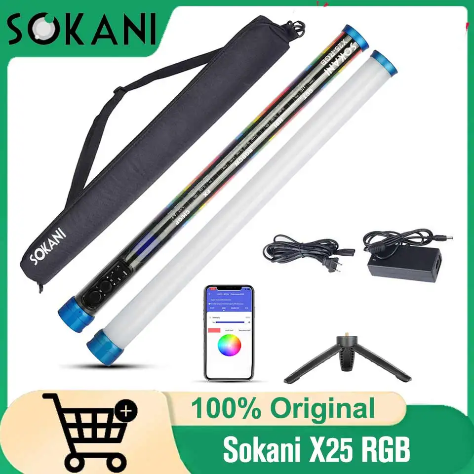 Sokani X25 RGB двухцветный светодиодный светильник для видеосъемки, портативная трубка, аккумулятор 3000 мАч, CCT 2700K-6500K, управление через приложение для YouTube, TikTok
Sokani X25 RGB двухцветный светодиодный светильник для видеосъемки, портативная трубка, аккумулятор 3000 мАч, CCT 2700K-6500K, управление через приложение для YouTube, TikTok
