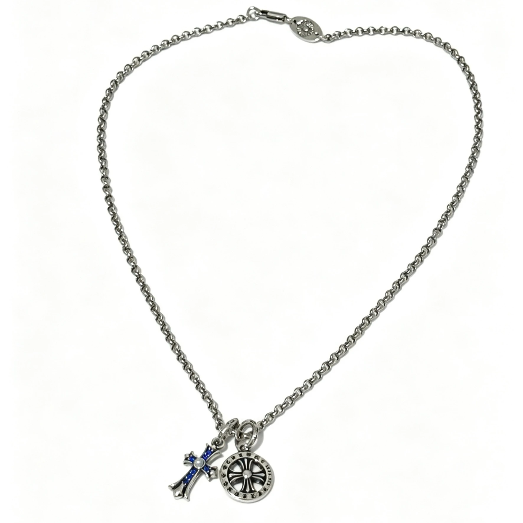 S925 sterling silver retro old light luxury double cross necklace collarbone chain men's and women's necklace versatile pendant
S925 sterling silver retro old light luxury double cross necklace collarbone chain men's and women's necklace versatile pendant