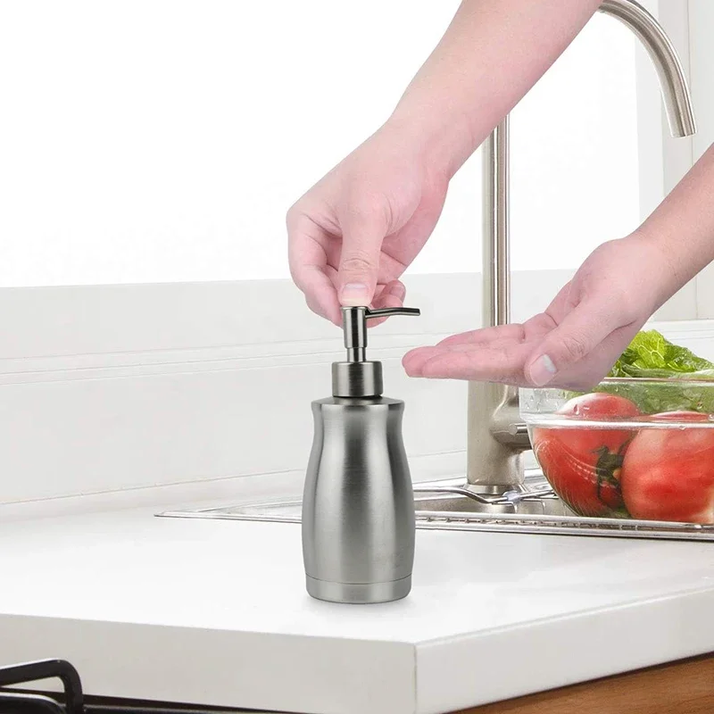 Настольный дозатор мыла из матовой нержавеющей стали, устойчивый к ржавчине и герметичный насос для мыла для рук для кухонных столешниц и ванной комнаты
Настольный дозатор мыла из матовой нержавеющей стали, устойчивый к ржавчине и герметичный насос для мыла для рук для кухонных столешниц и ванной комнаты