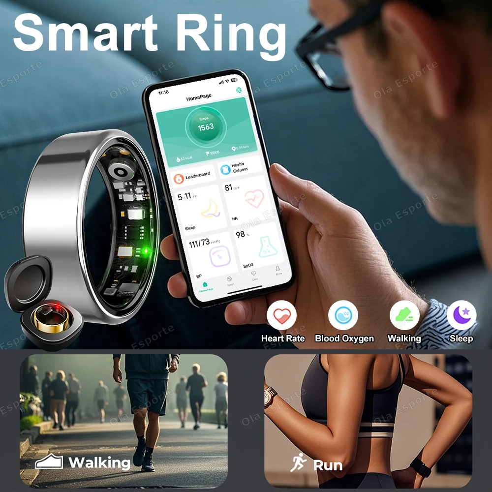 Смарт-кольцо для мужчин и женщин с чехлом для зарядки, 5 АТМ, водонепроницаемое, несколько спортивных режимов, многофункциональные кольца для фитнеса, монитор здоровья сна
Смарт-кольцо для мужчин и женщин с чехлом для зарядки, 5 АТМ, водонепроницаемое, несколько спортивных режимов, многофункциональные кольца для фитнеса, монитор здоровья сна