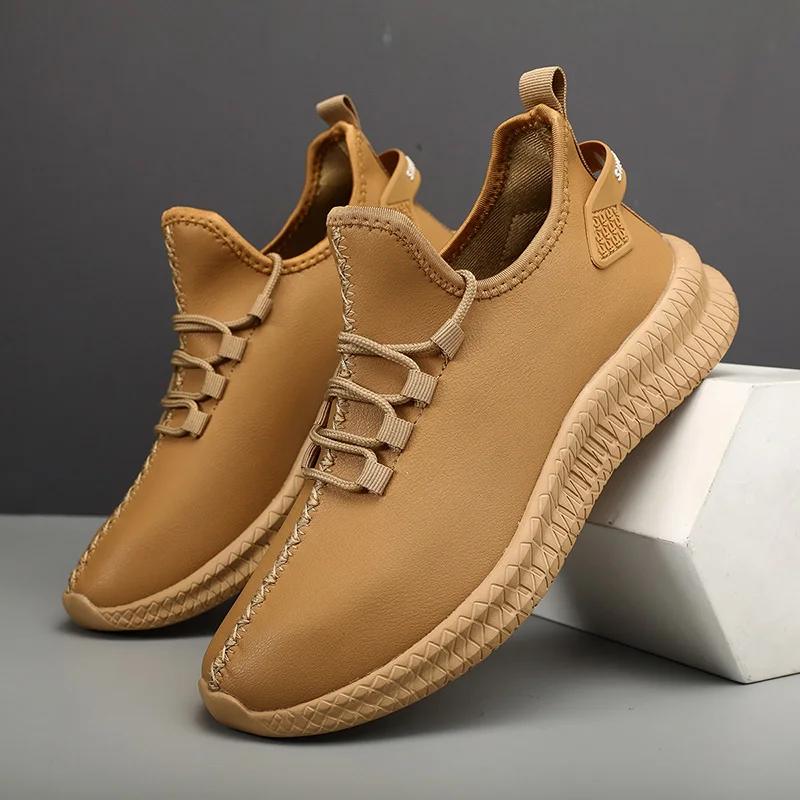 HKDQ New Men Casual Sneakers Waterproof Non Slip Outdoor Sneakers Male Artificial Leather Lace Up Low Top Lightweight Footwear
HKDQ New Men Casual Sneakers Waterproof Non Slip Outdoor Sneakers Male Artificial Leather Lace Up Low Top Lightweight Footwear