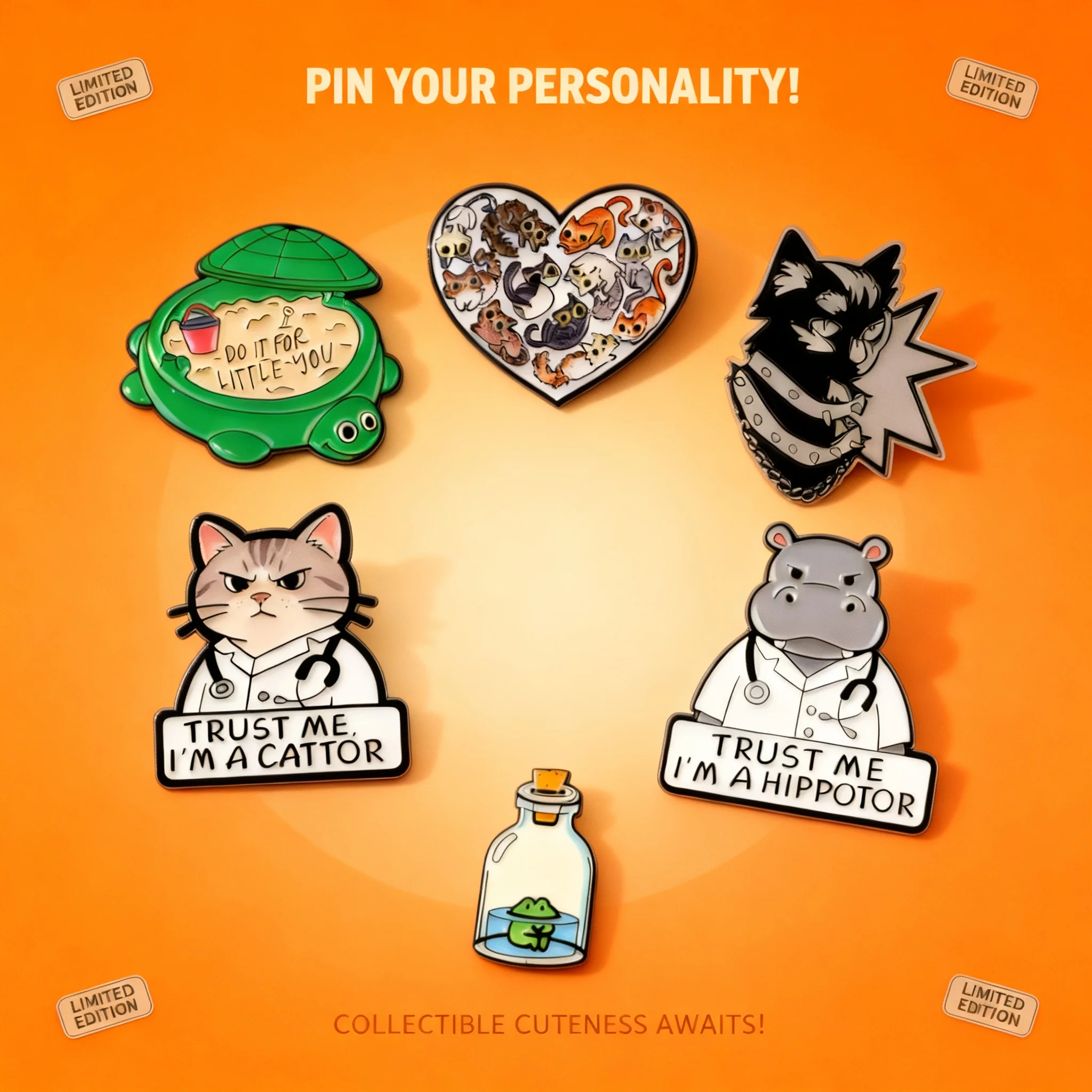 Cute Cat Doctor Enamel Pin Cartoon Frog Badges Hippo Brooches Lapel Pins Animals Cosplay Toys Accessories Gifts for Backpack
Cute Cat Doctor Enamel Pin Cartoon Frog Badges Hippo Brooches Lapel Pins Animals Cosplay Toys Accessories Gifts for Backpack