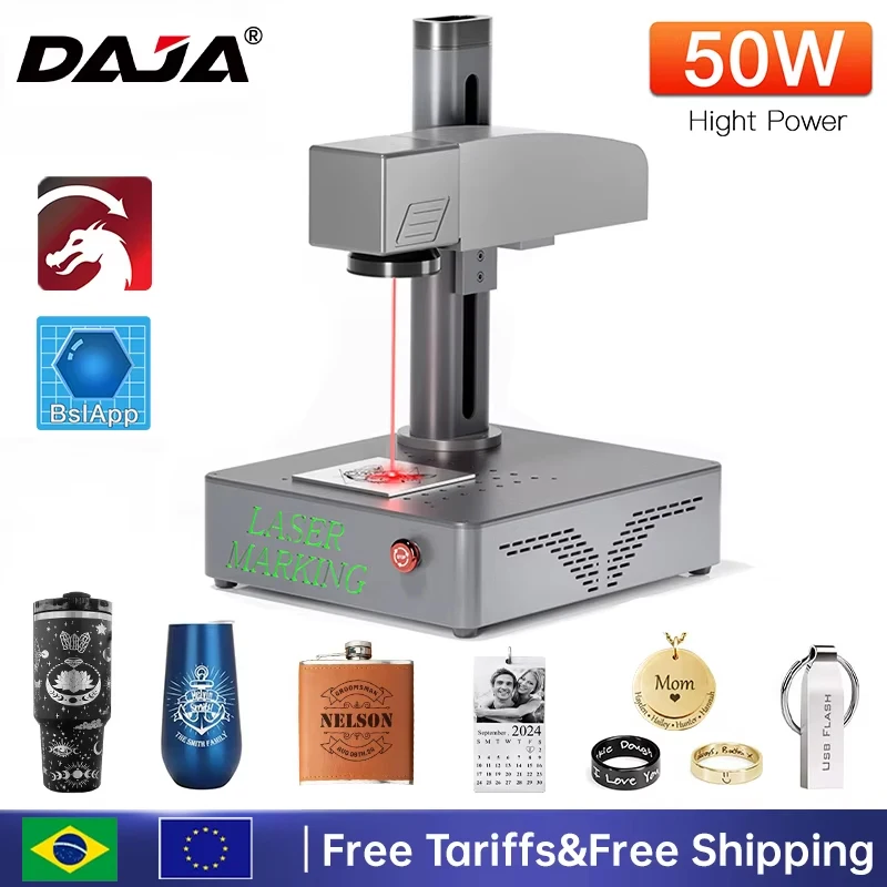 DAJA S4 50W Fiber Laser Marking Machine Metal Nameplate Engraver for Jewelry StainlessSteel Portable Engraving Leather Plastic
DAJA S4 50W Fiber Laser Marking Machine Metal Nameplate Engraver for Jewelry StainlessSteel Portable Engraving Leather Plastic